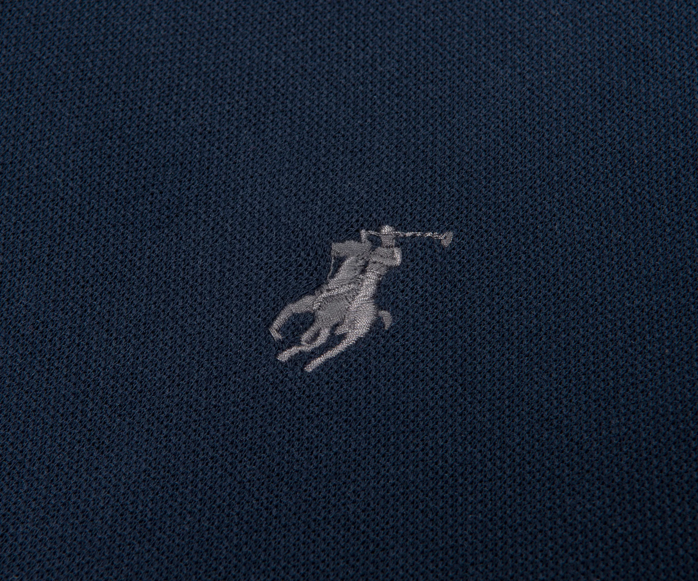 Ralph Lauren Navy Luxe Stretch 1/4 Zip Sweater - Image 4