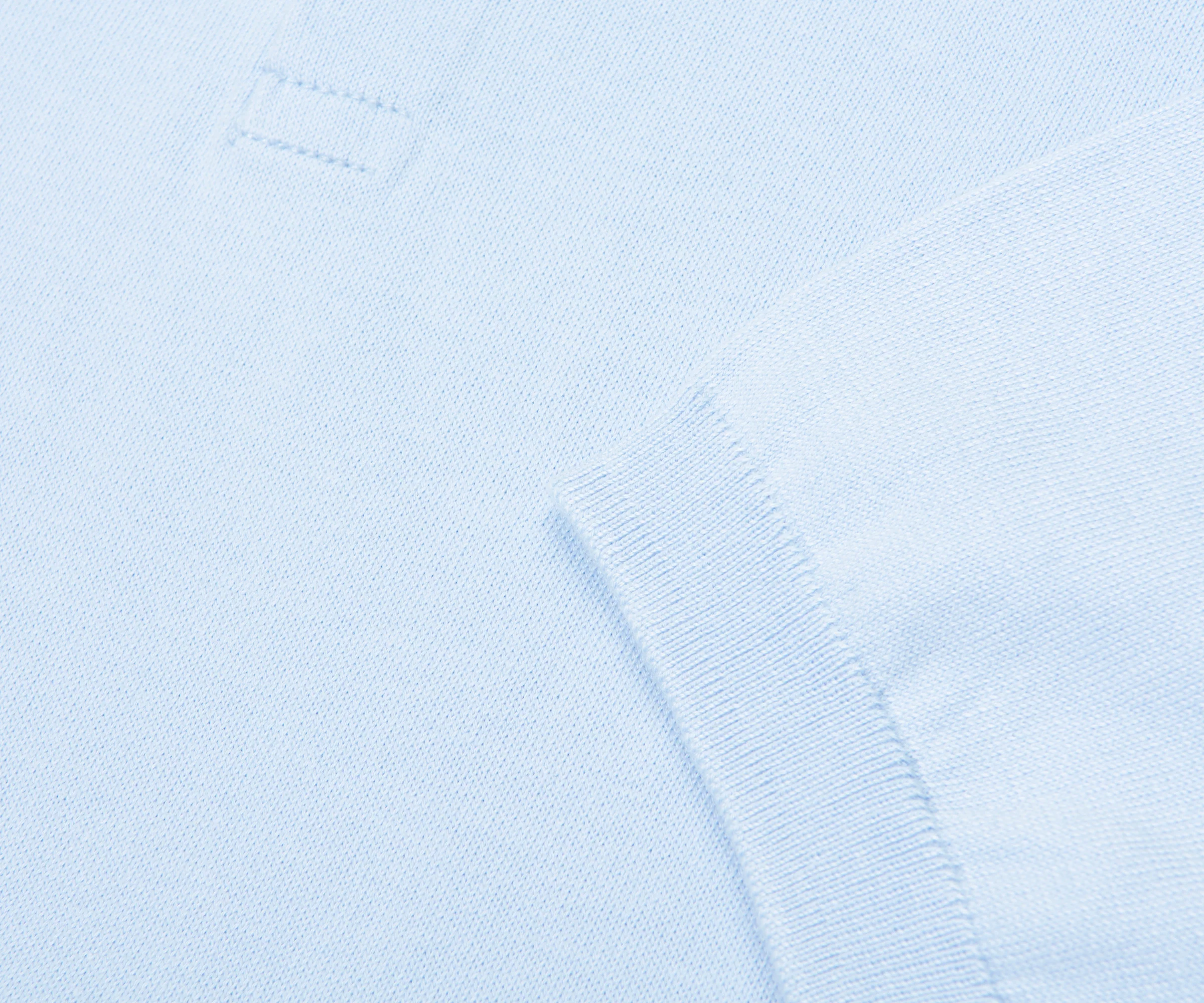 Ralph Lauren Sky Blue Knitted Soft Polo - Image 5