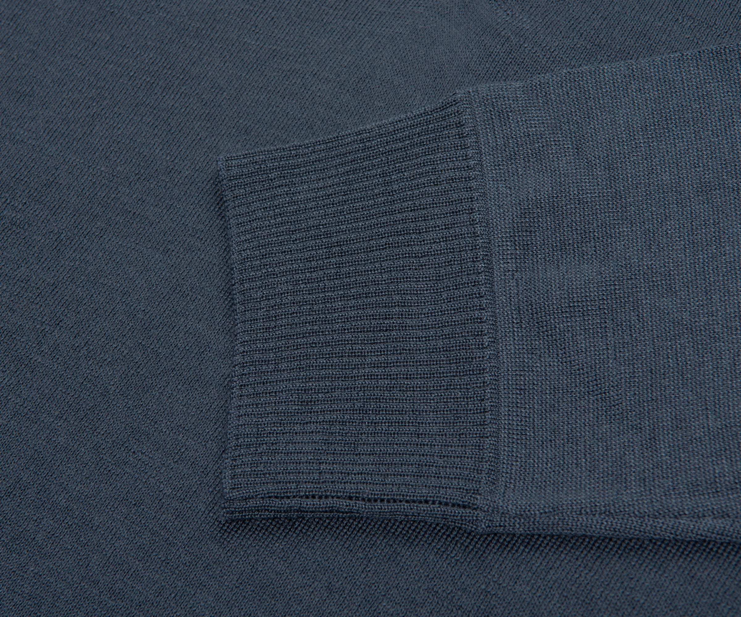 Stone Island Ghost Baltic Blue Knitted LS Polo - Image 5