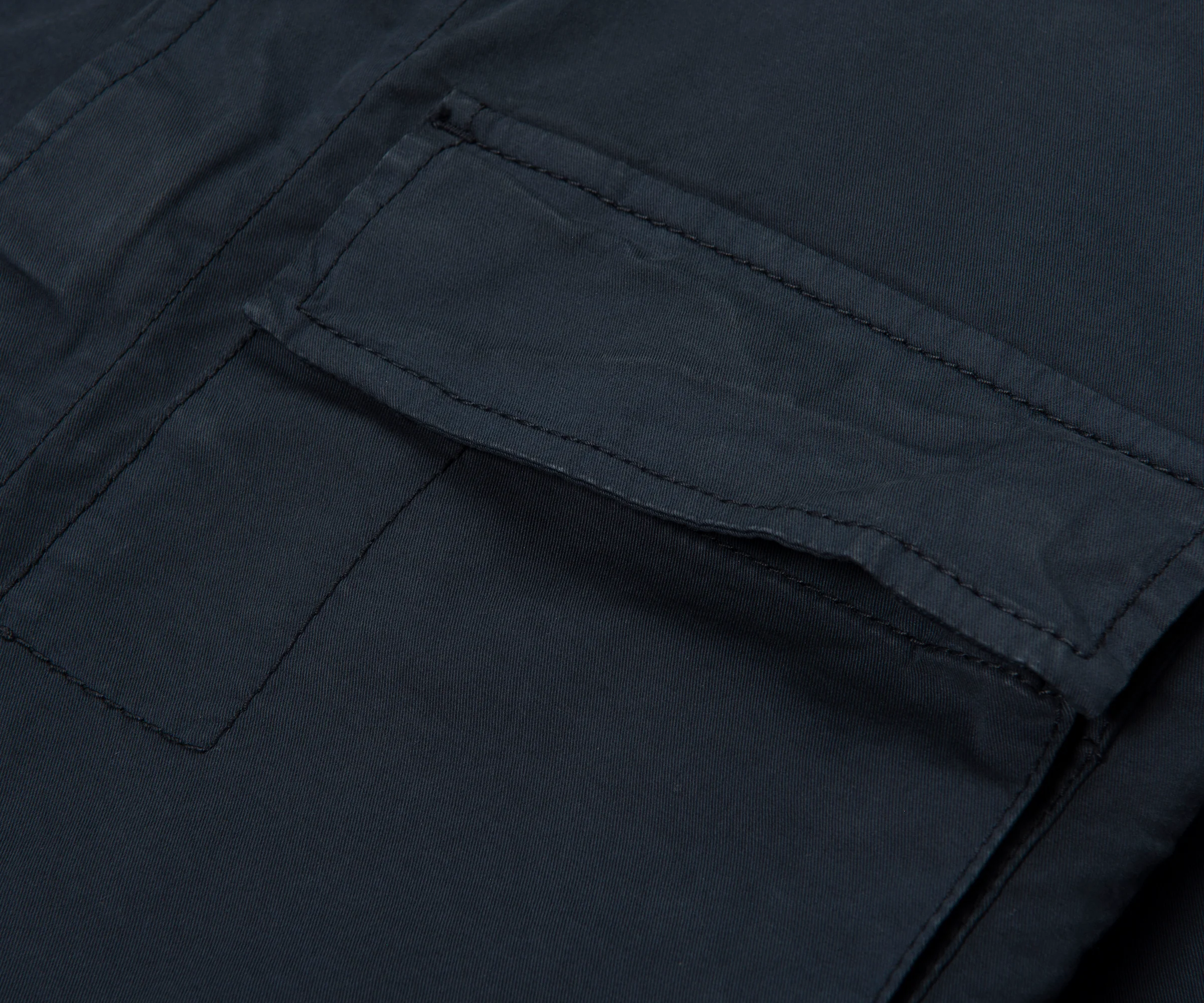 Stone Island Navy Cotton Overshirt With Chest Pocket - Image 4