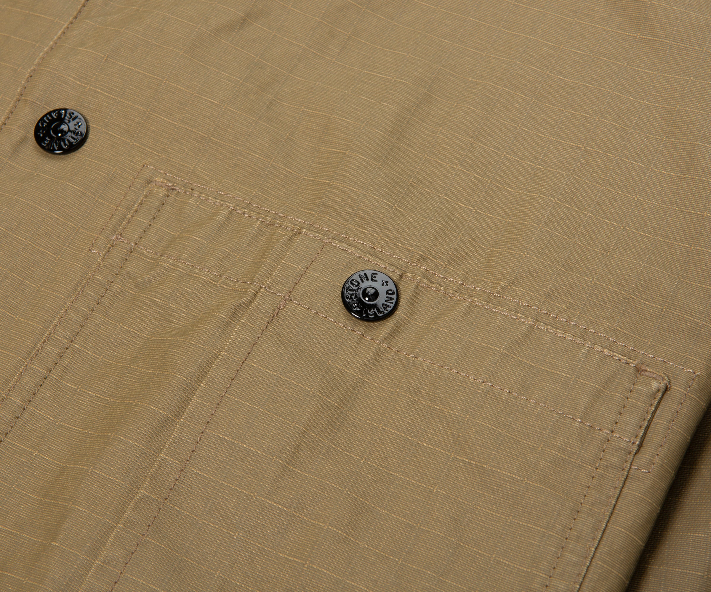 Stone Island Olive Ripstop Full Button Overshirt - Image 5