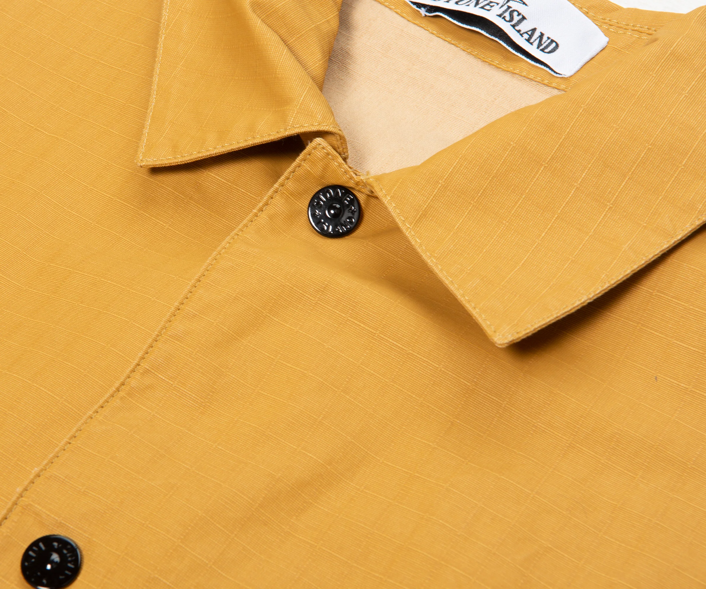 Stone Island Orange Ripstop Full Button Overshirt - Image 3
