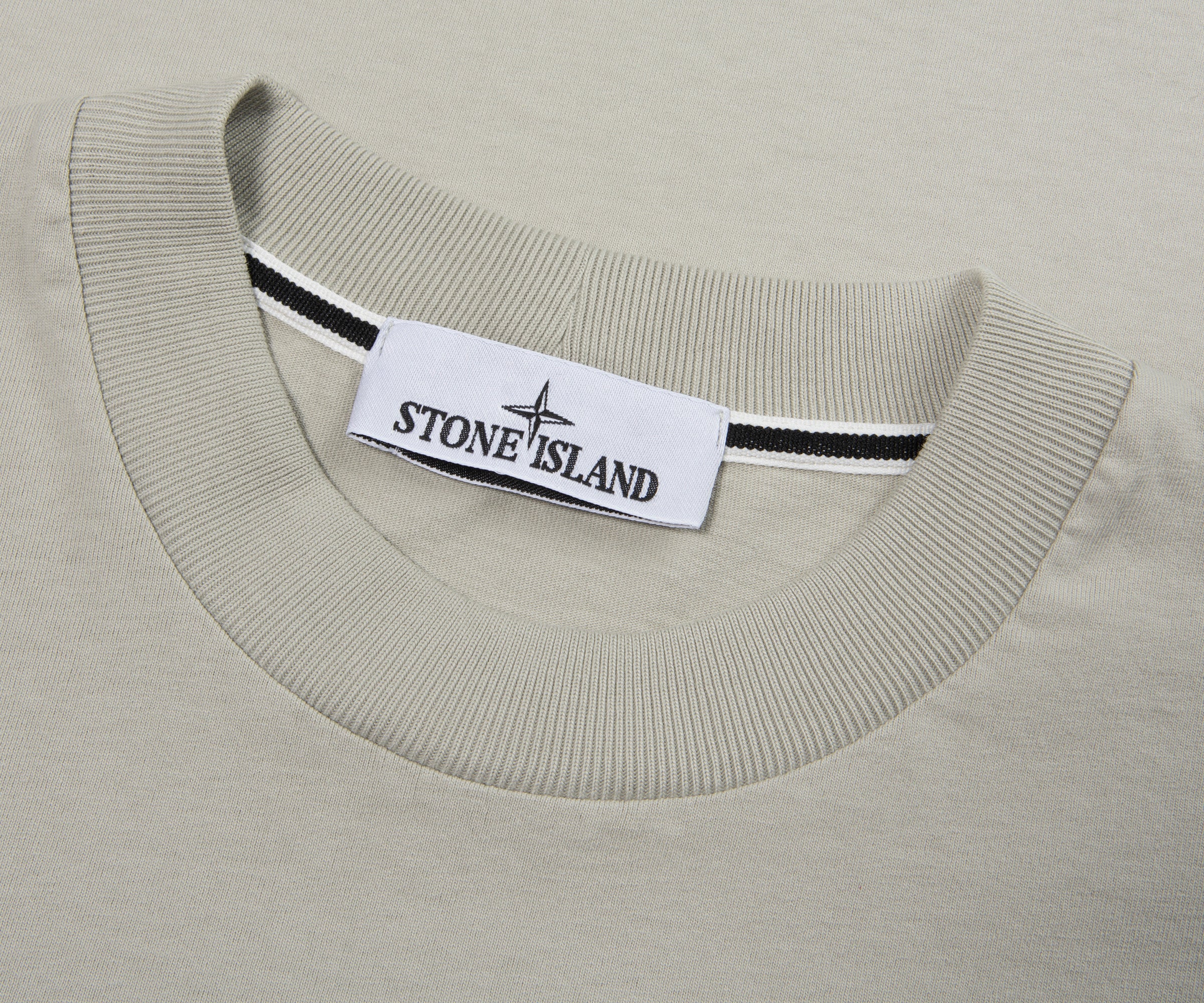 Stone Island Pearl Grey Carlo Print T-Shirt - Image 2
