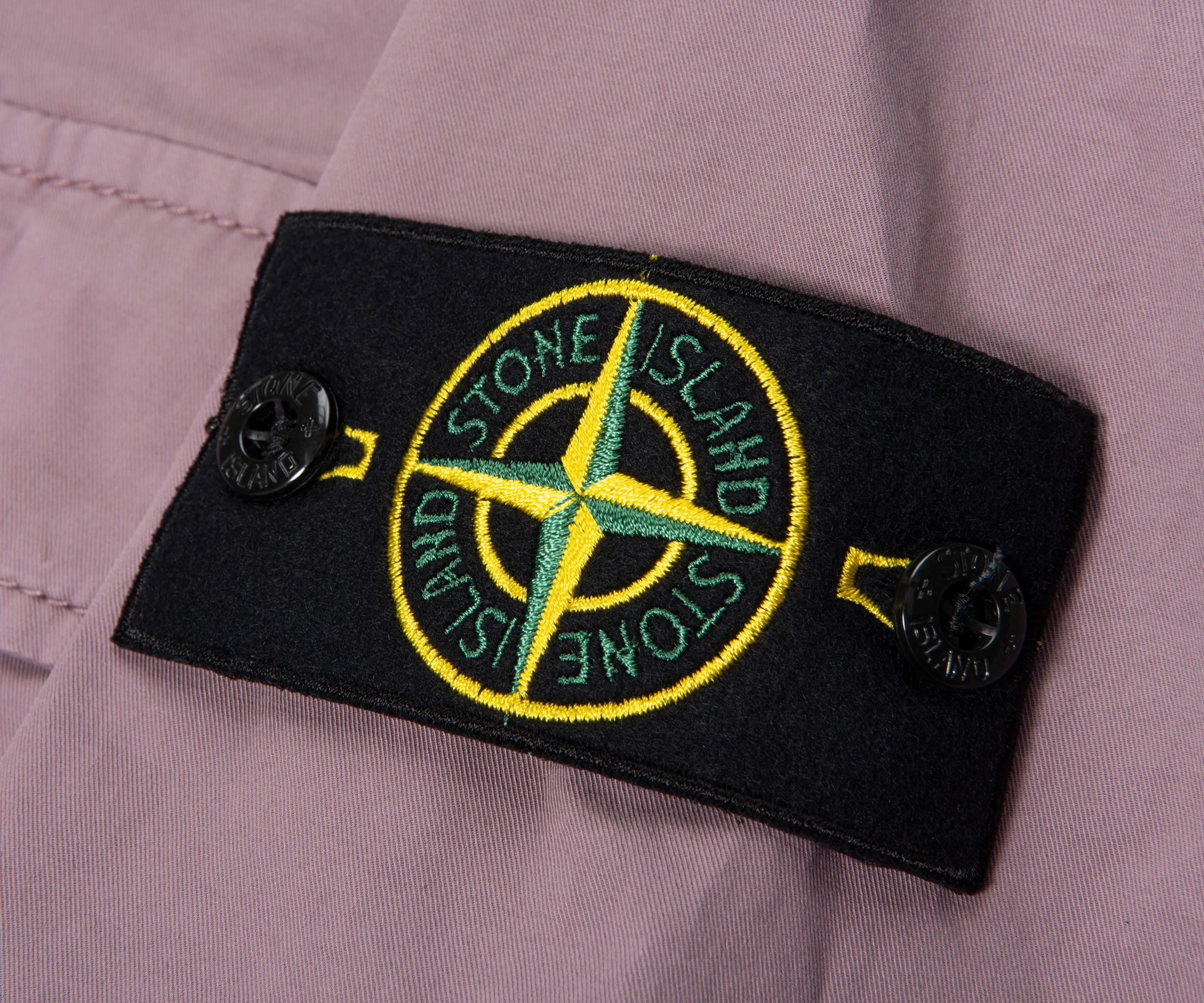 Stone Island Purple Cotton Overshirt With Chest Pocket - Image 3