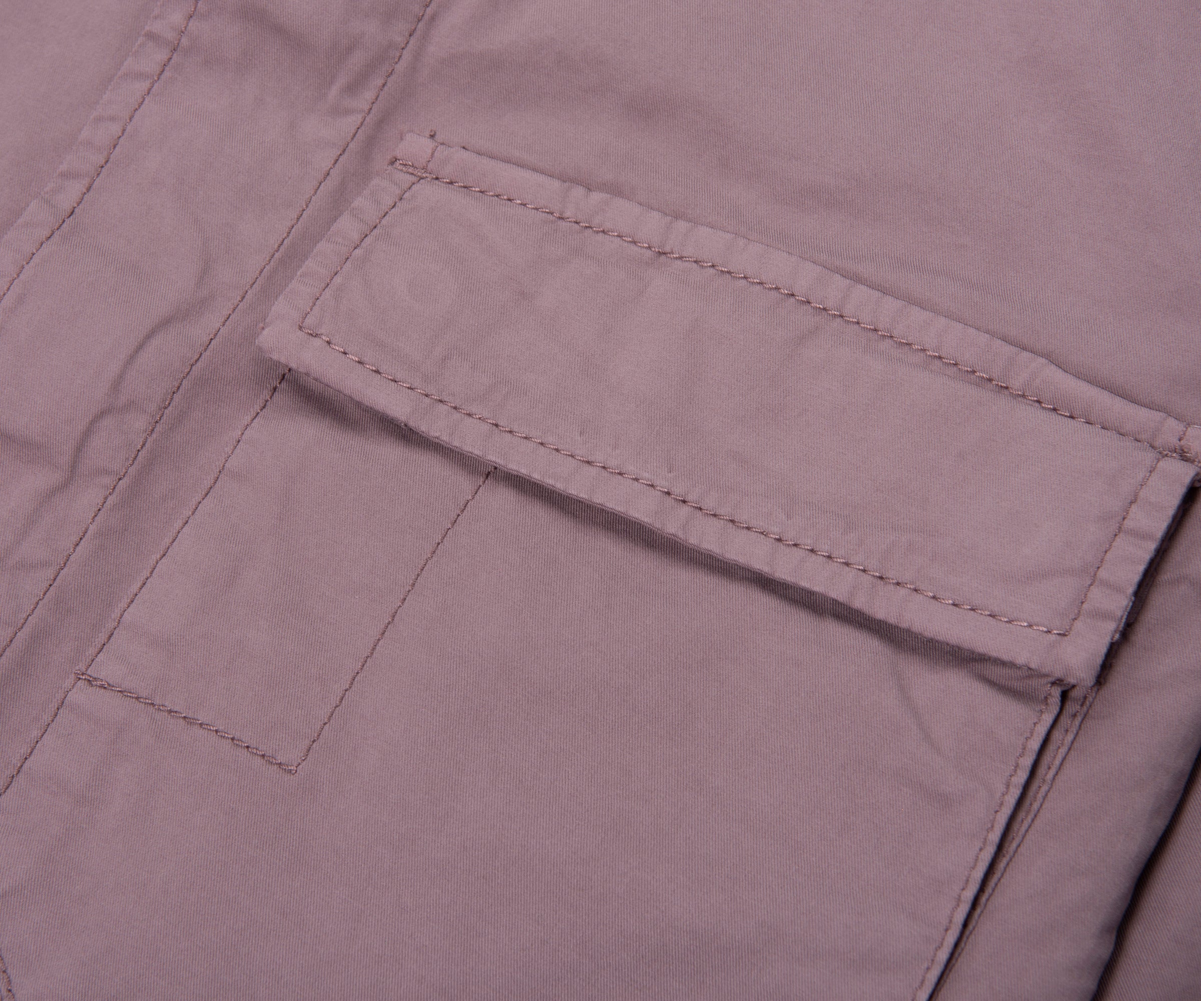 Stone Island Purple Cotton Overshirt With Chest Pocket - Image 4