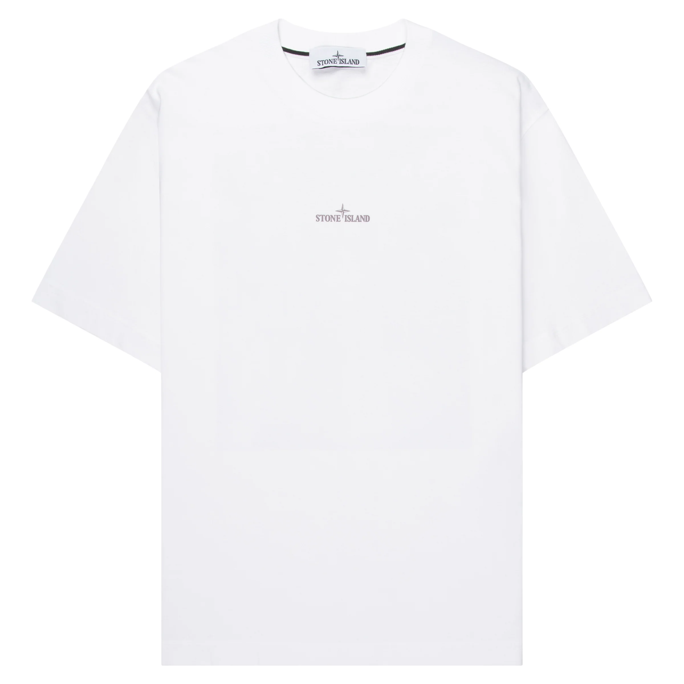 Stone Island White Carlo Print T-Shirt