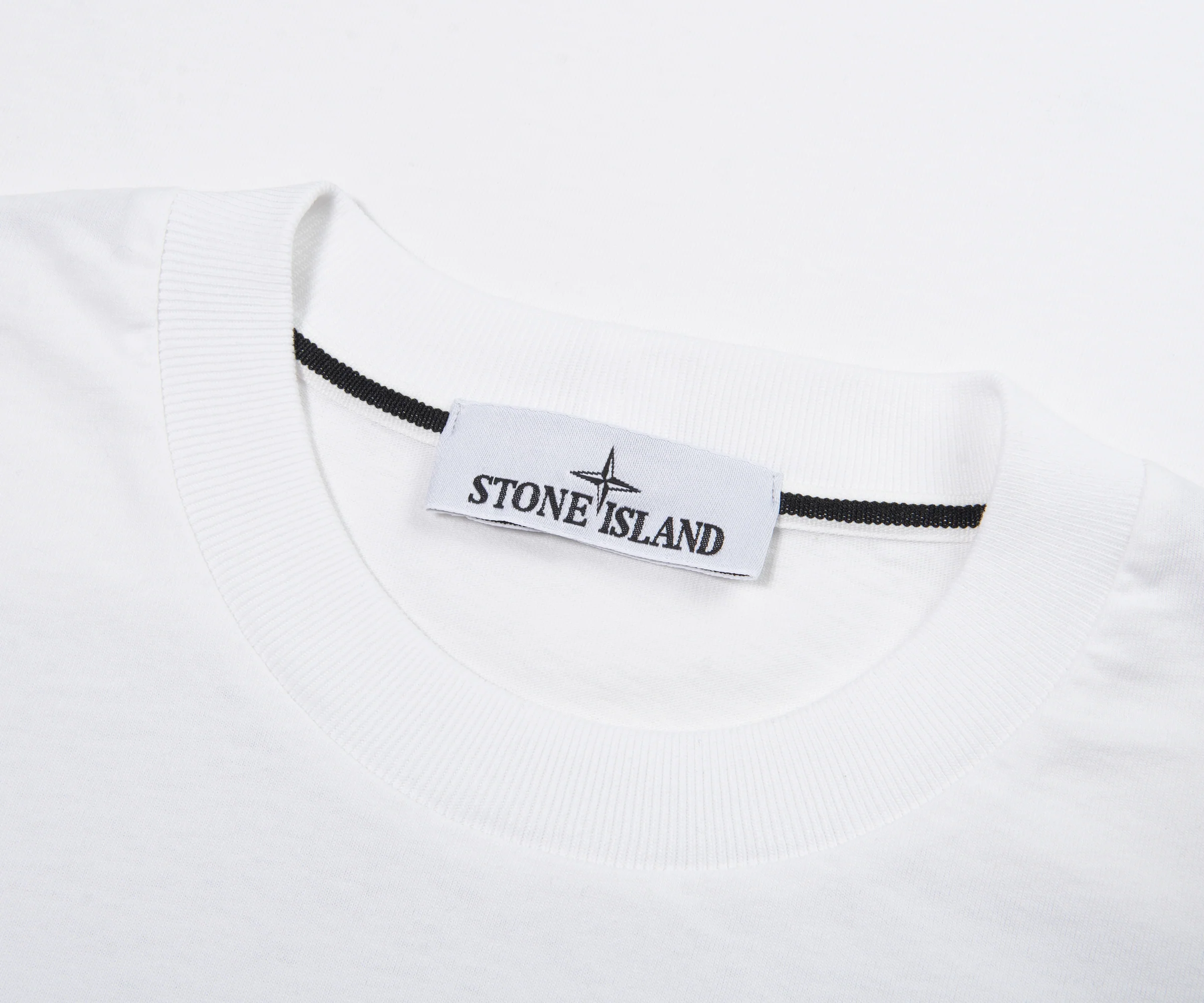 Stone Island White Carlo Print T-Shirt - Image 2