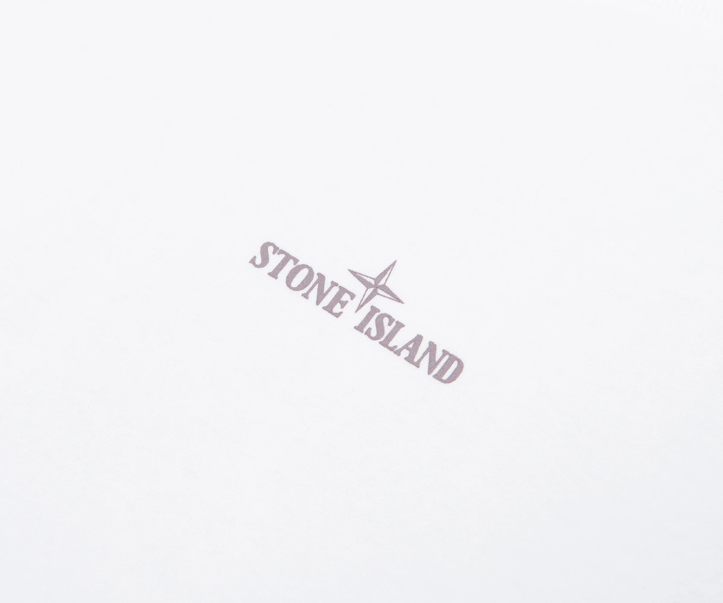 Stone Island White Carlo Print T-Shirt - Image 3
