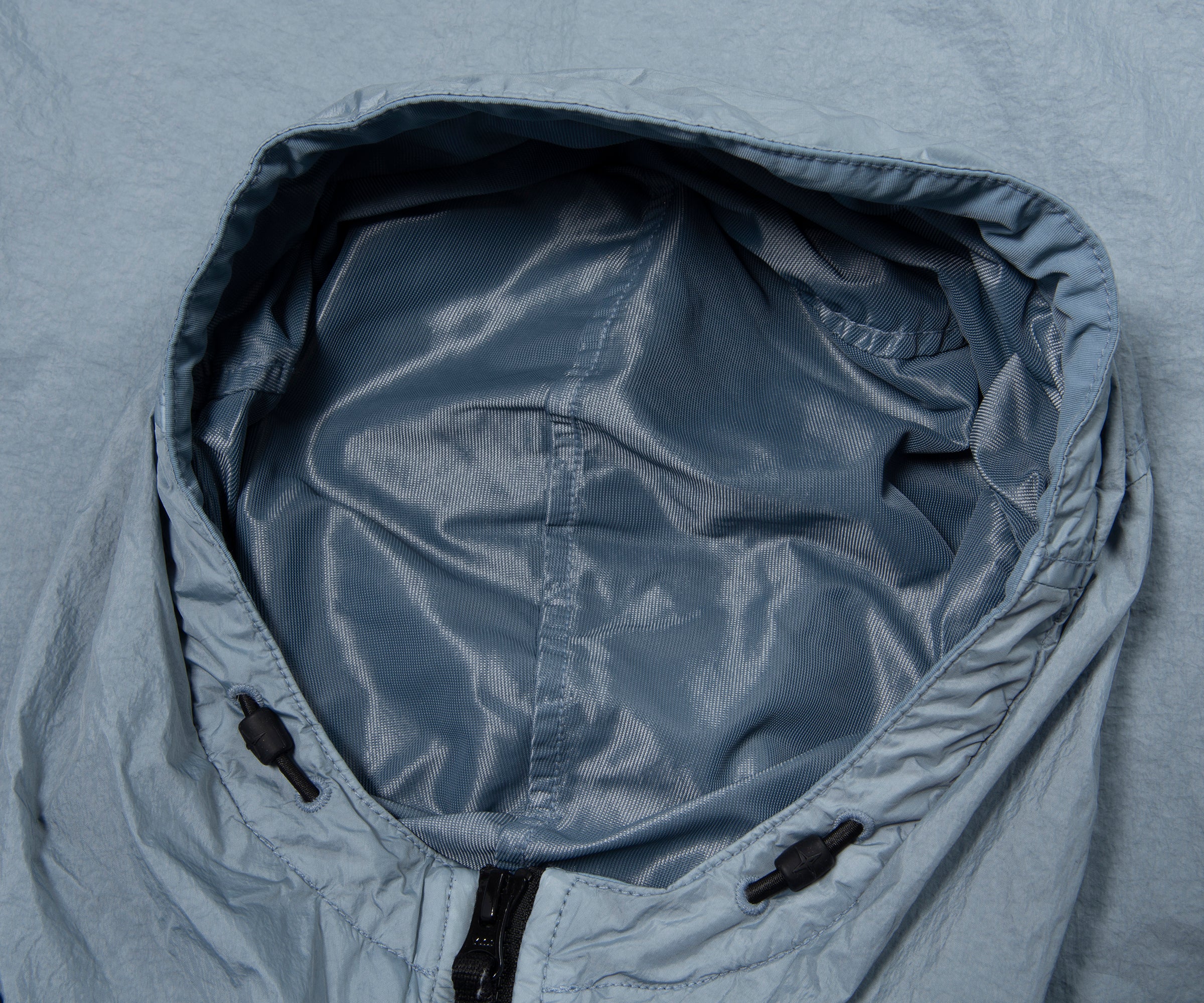 Stone Island Avio Blue Crinkle Reps Hooded Jacket - Image 2