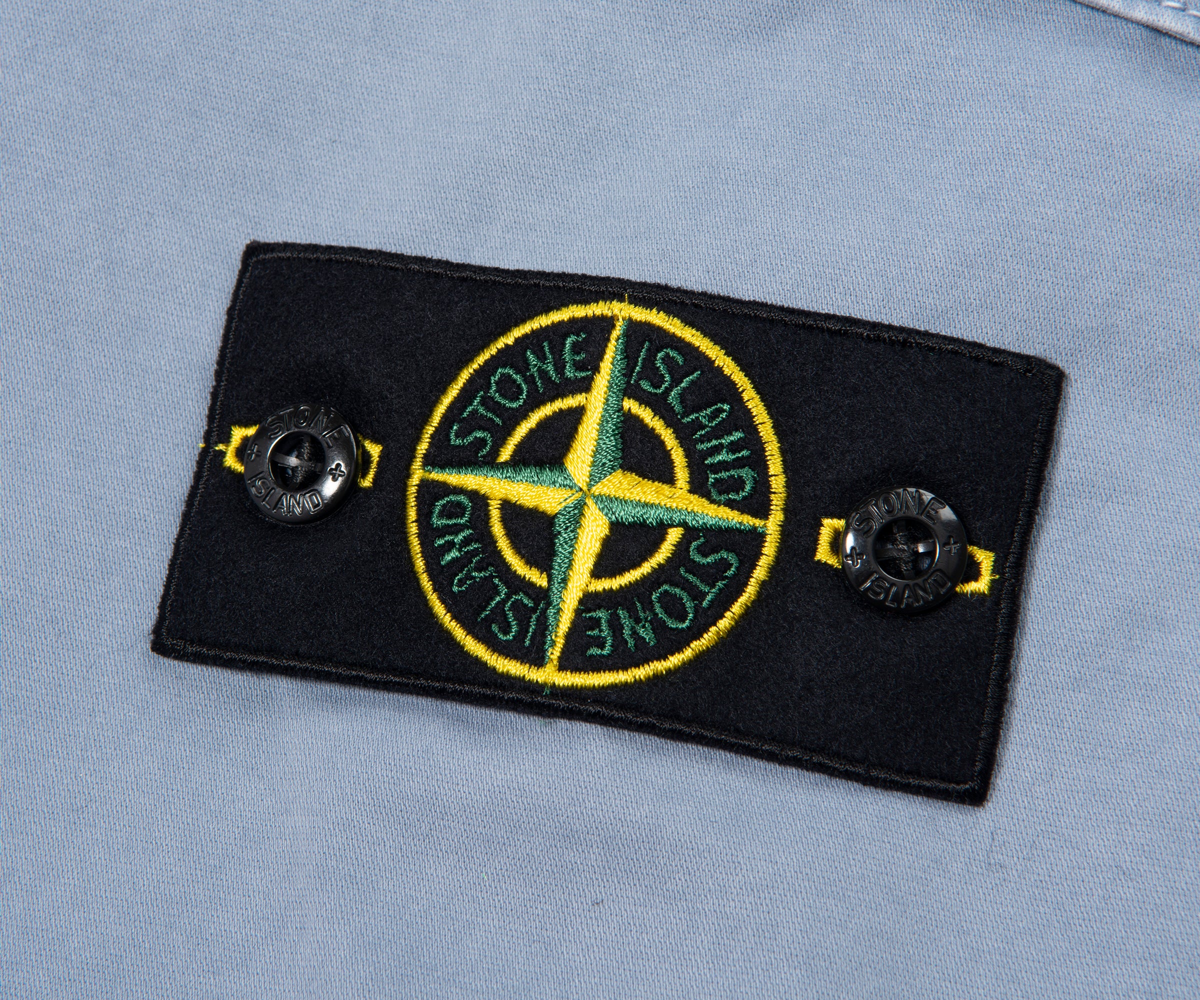 Stone Island Avio Blue Stretch Cotton Shorts - Image 3
