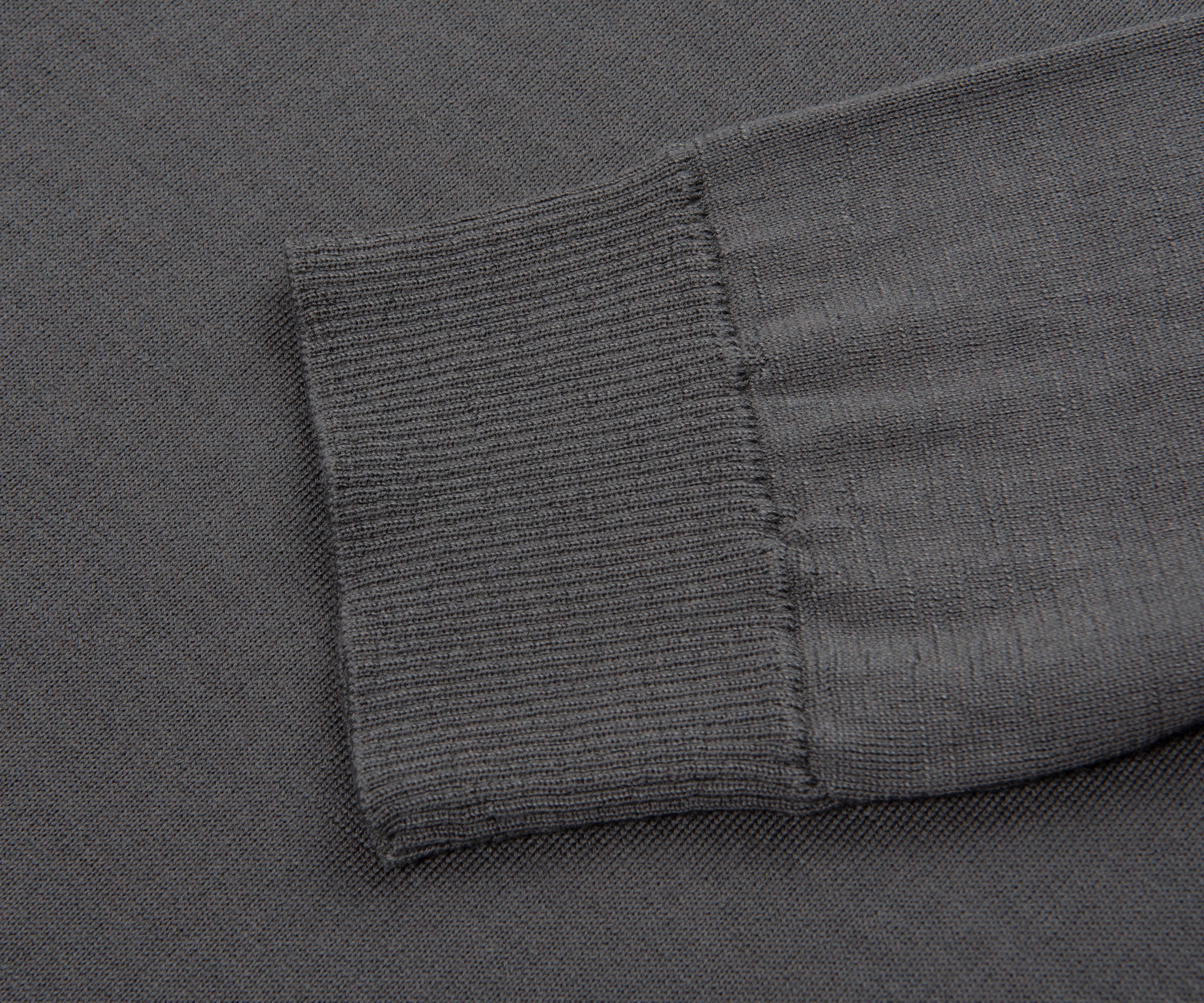 Stone Island Ghost Grey Long Sleeve Knit Polo - Image 4