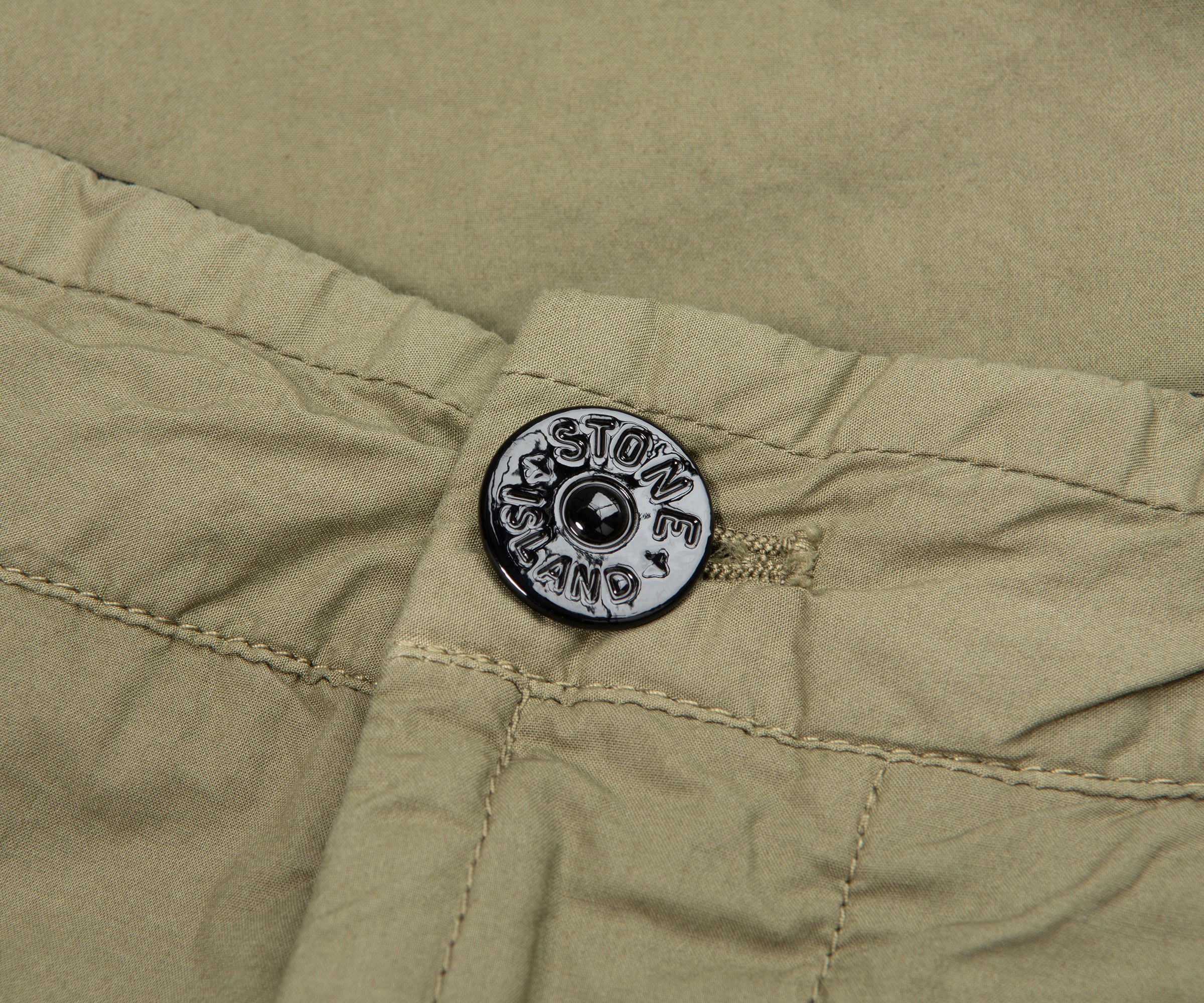 Stone Island Green Lightweight Cargo Shorts - Image 2