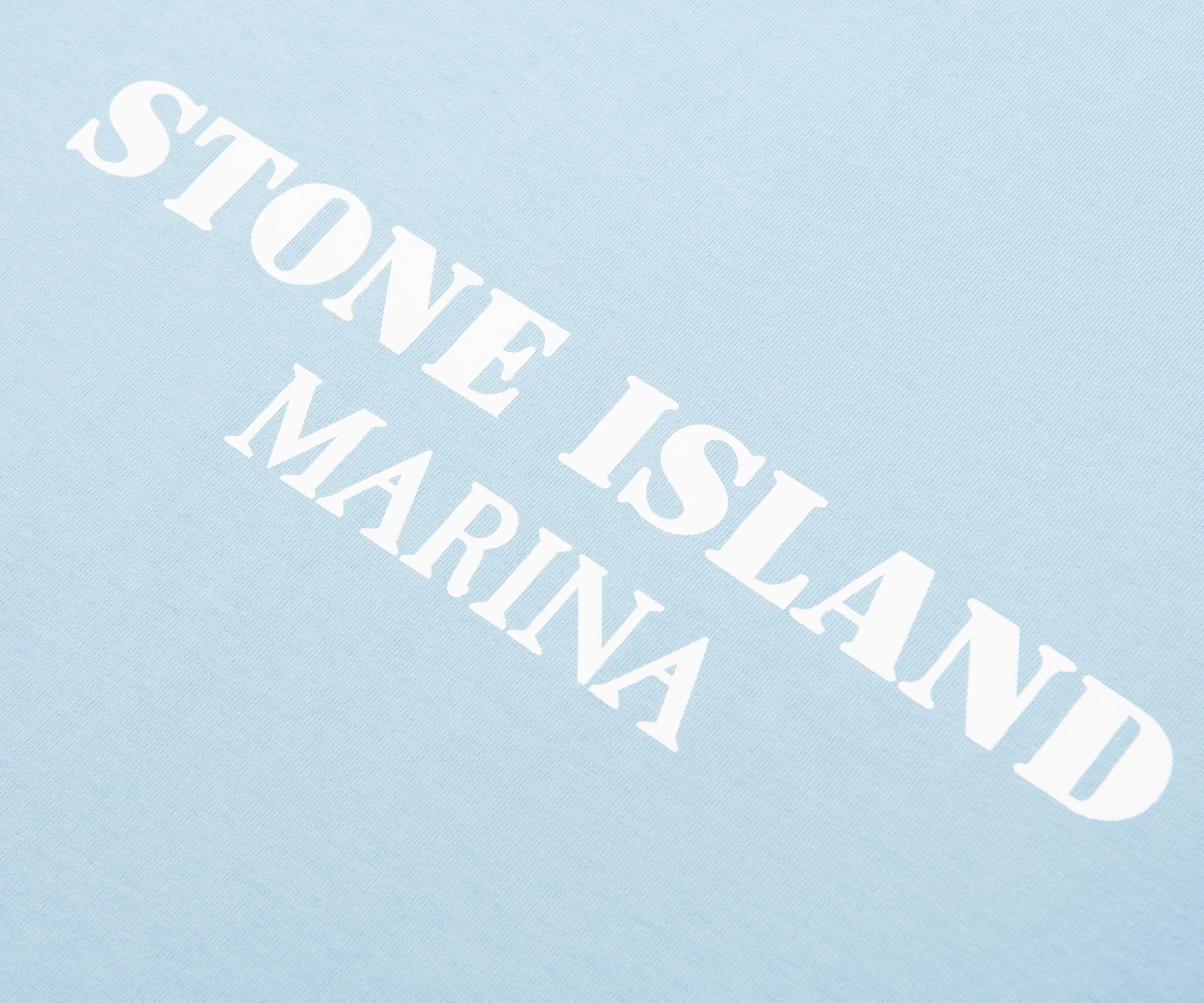 Stone Island Marina Blue Large Logo Heavy Weight T Shirt - Image 3