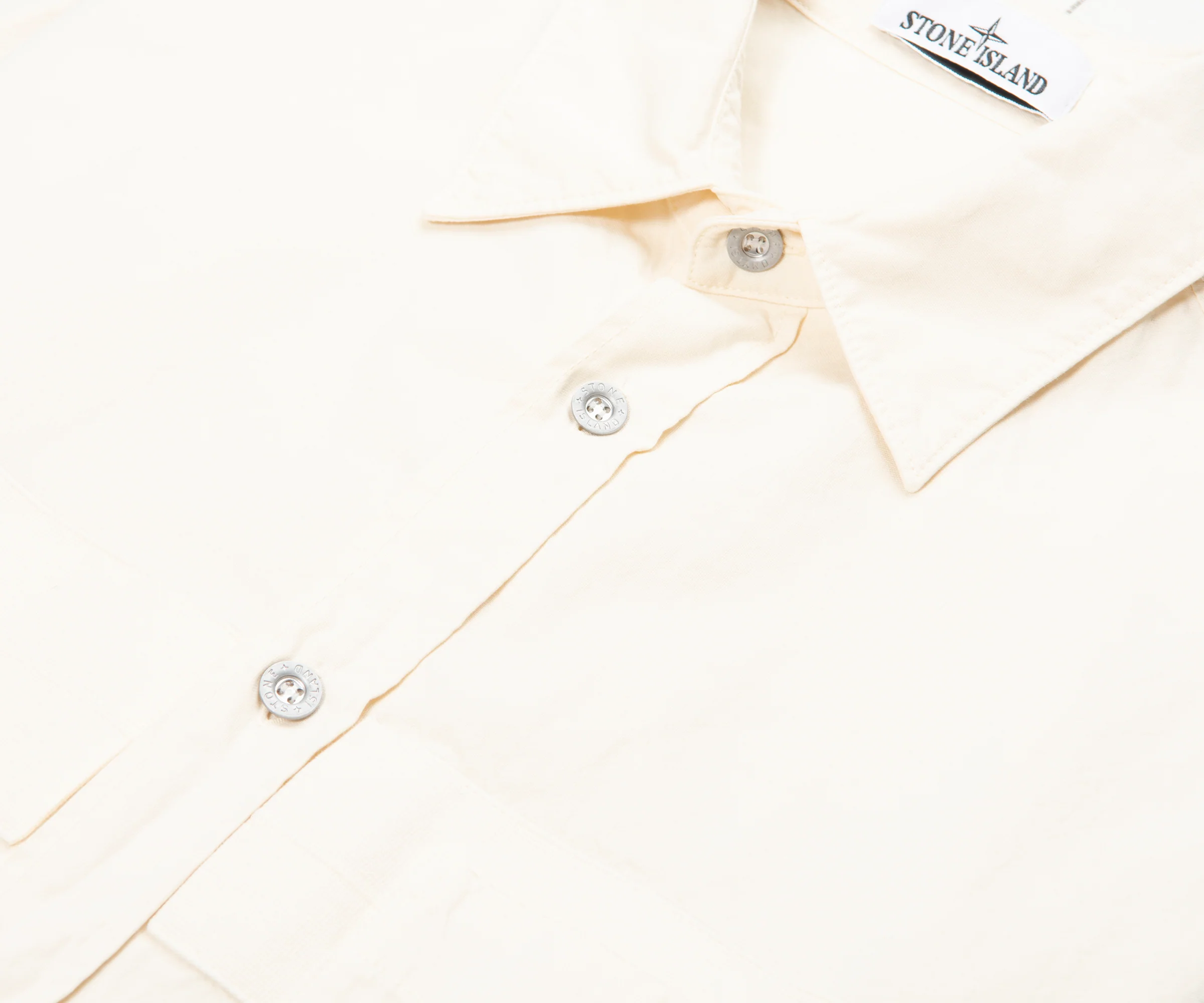 Stone Island Marina Cream Chest Pocket Overshirt - Image 3