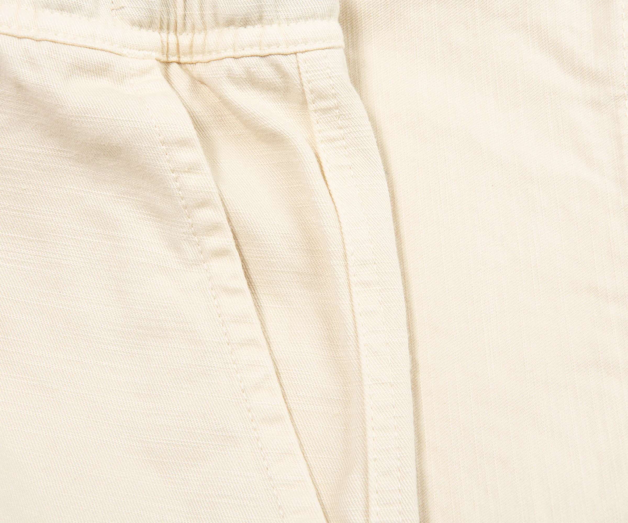 Stone Island Marina Cream Embroidered Logo Bermuda Wide Shorts - Image 3