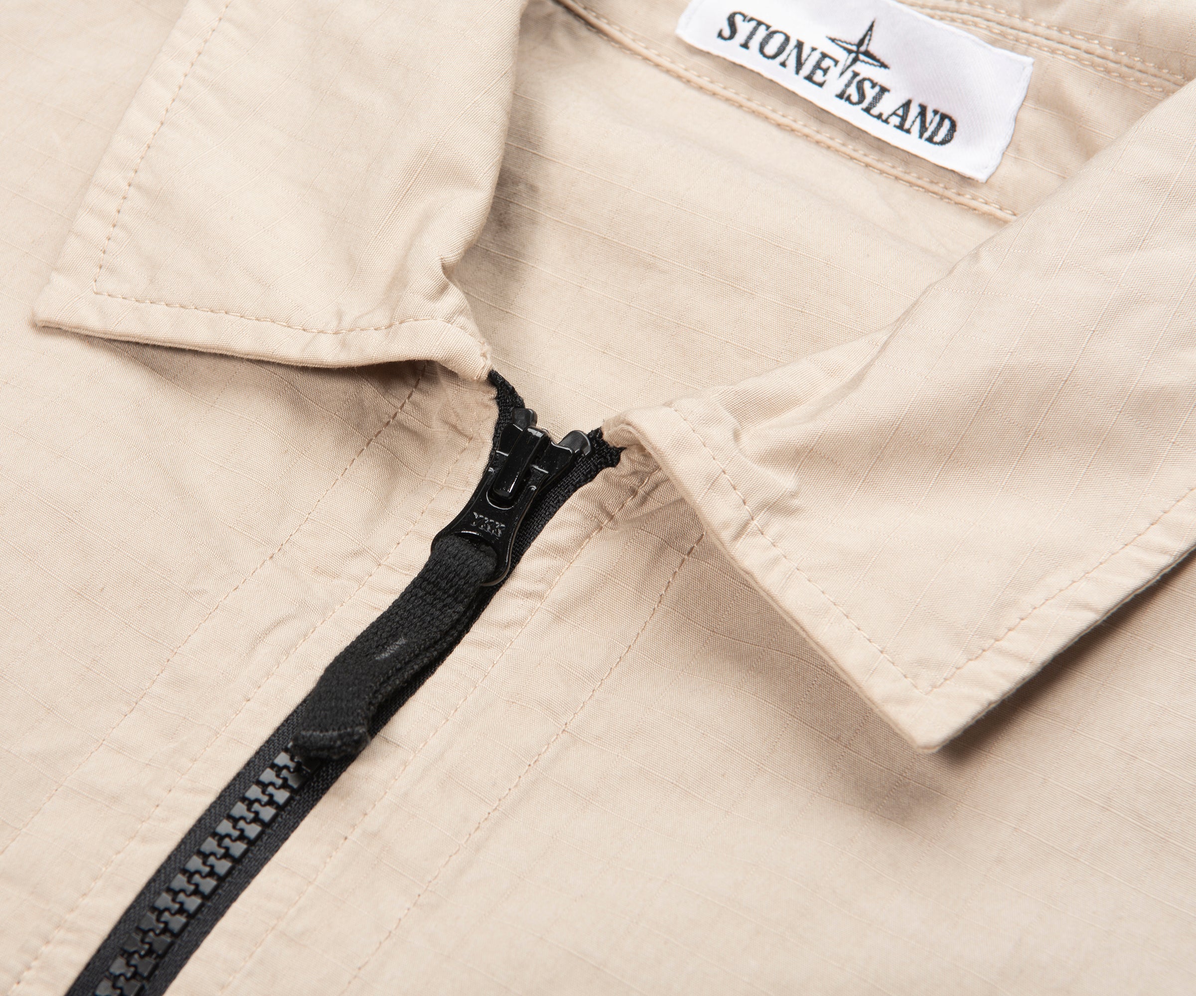 Stone Island Sand Cotton Ripstop Overshirt - Image 3