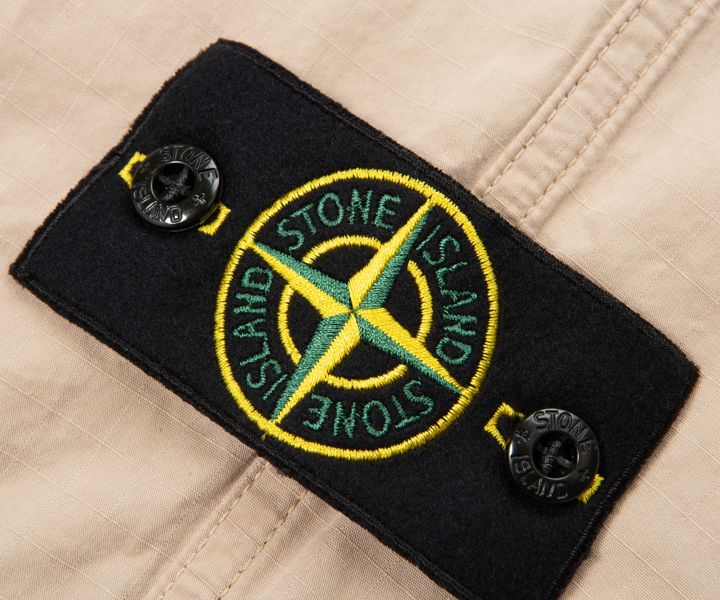 Stone Island Sand Cotton Ripstop Trousers - Image 3