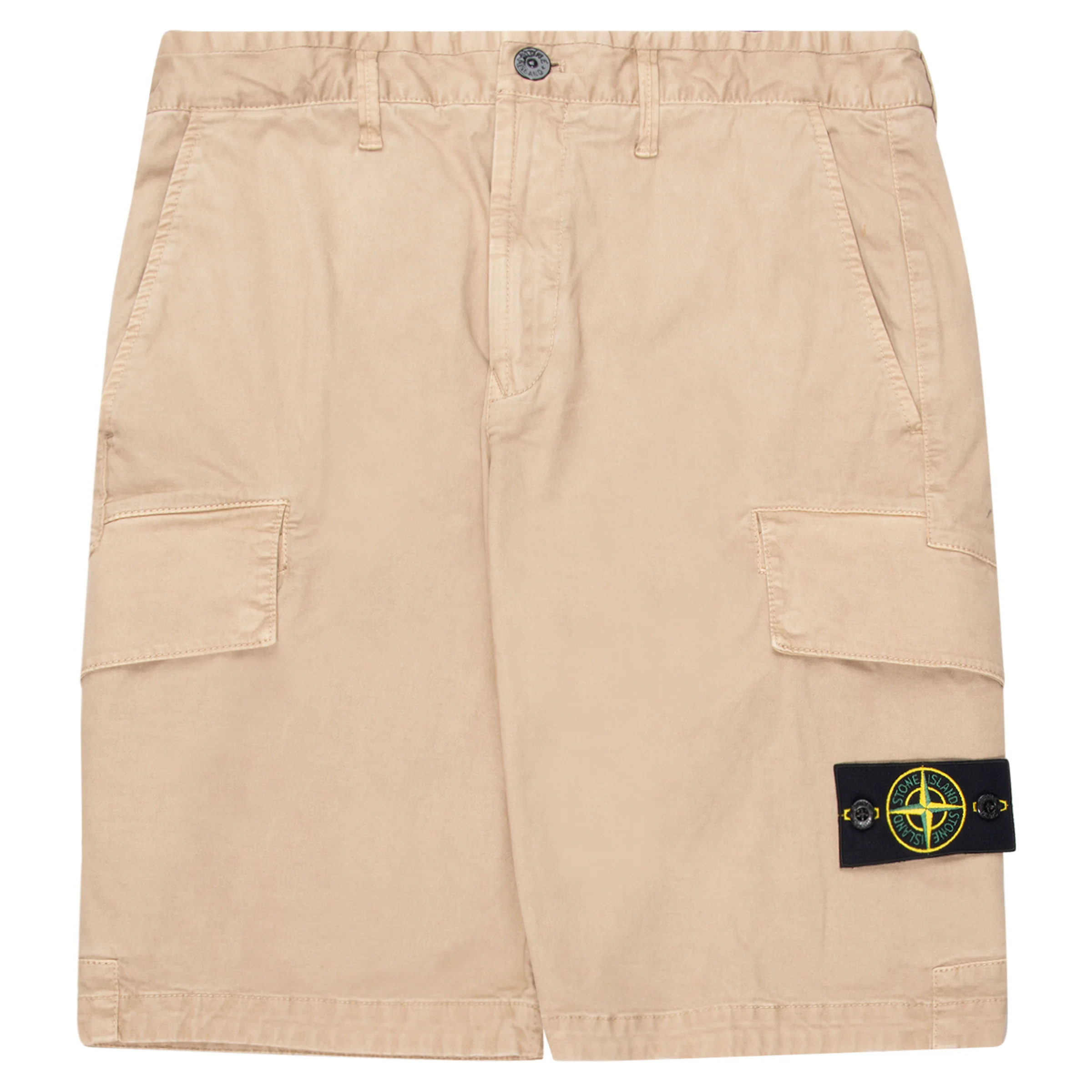 Stone Island Sand Stretch Cotton Shorts