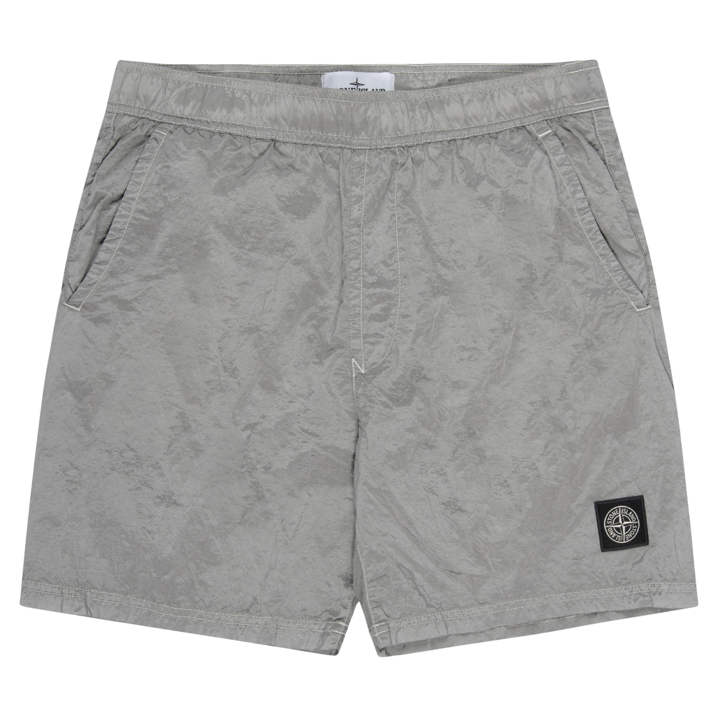 Stone Island Silver Nylon Metal Swim Shorts