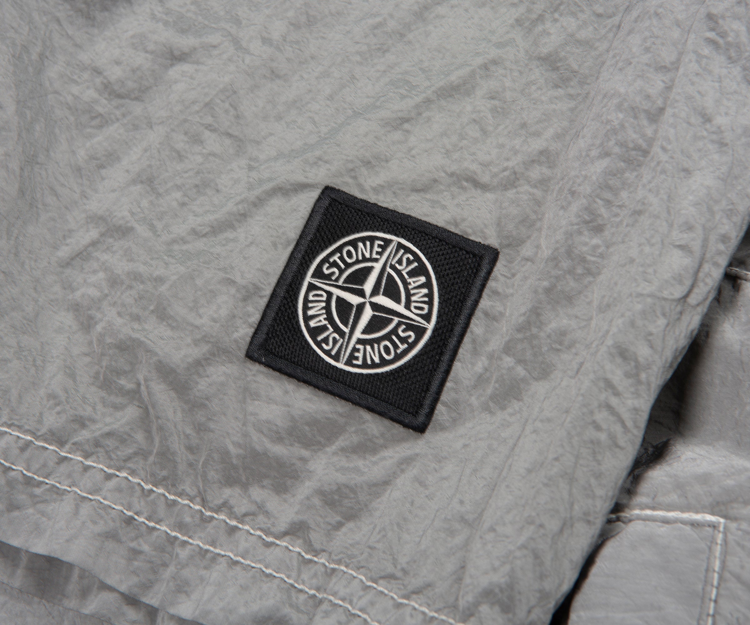 Stone Island Silver Nylon Metal Swim Shorts - Image 2