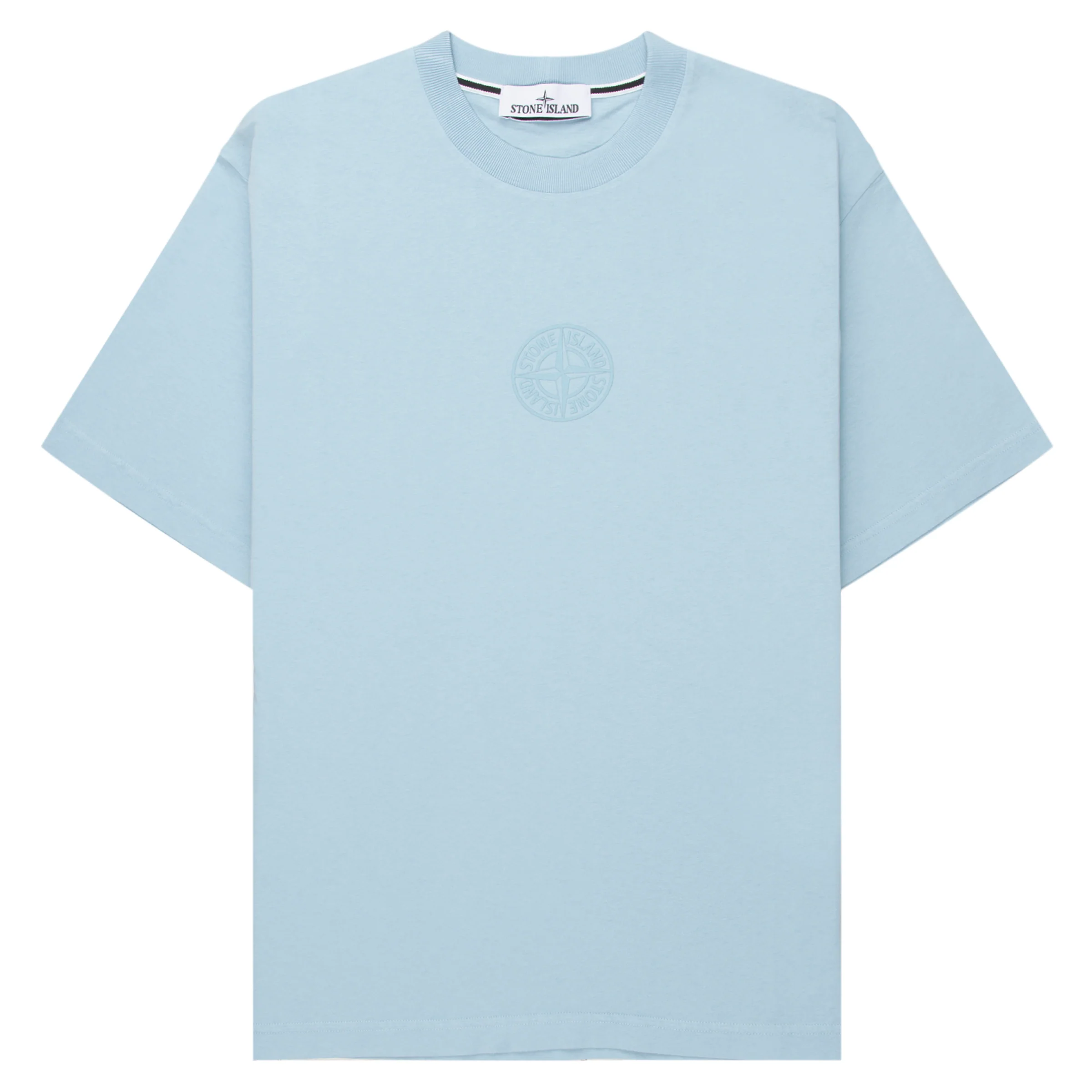 Stone Island Sky Blue Camo Back Print T-Shirt