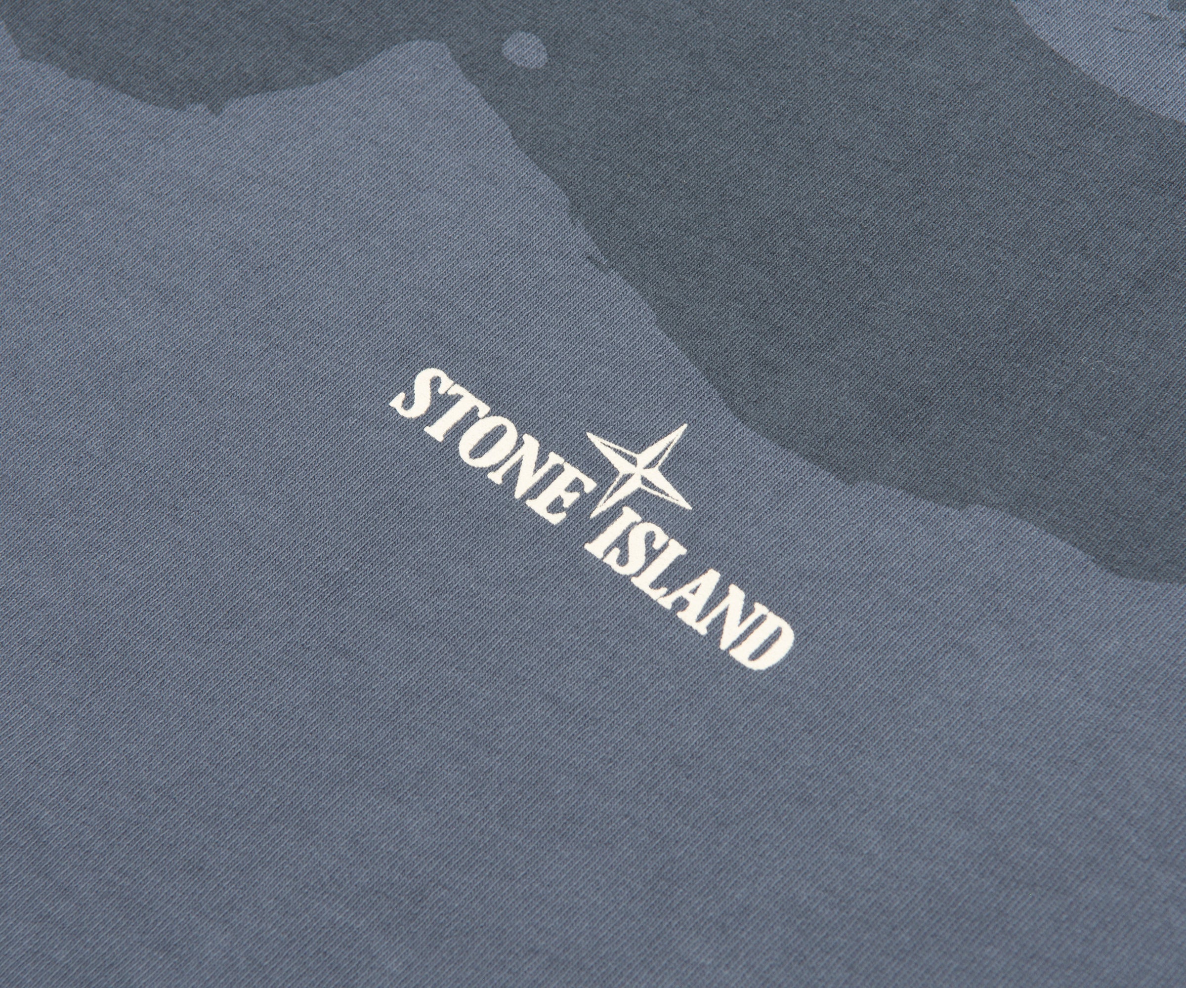 Stone Island Washed Navy Camo Back Print T-Shirt - Image 3