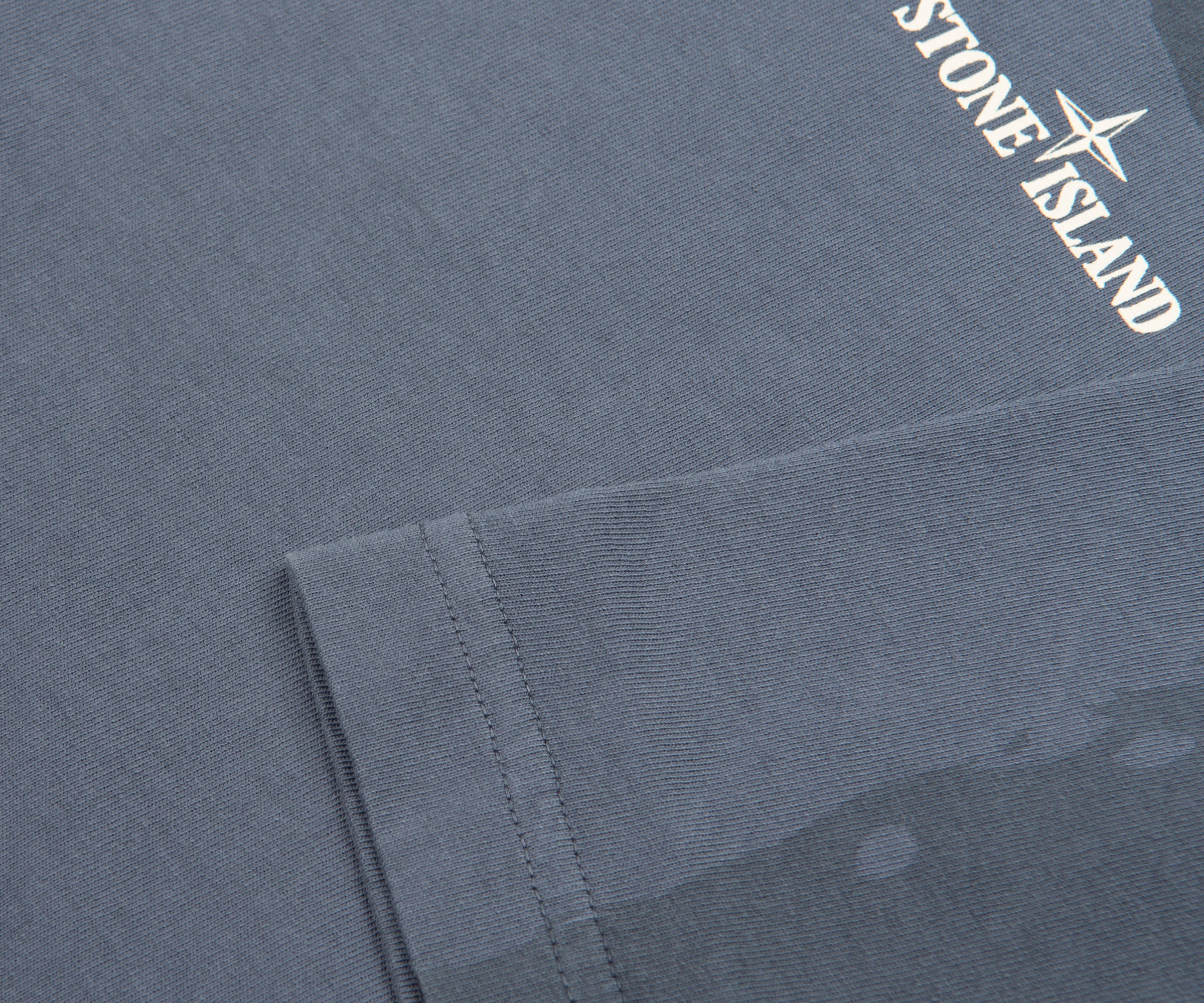 Stone Island Washed Navy Camo Back Print T-Shirt - Image 4