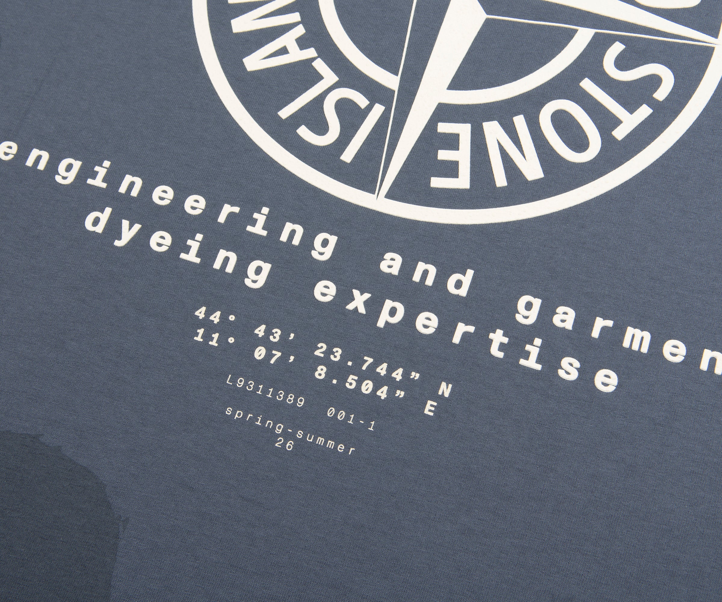 Stone Island Washed Navy Camo Back Print T-Shirt - Image 6