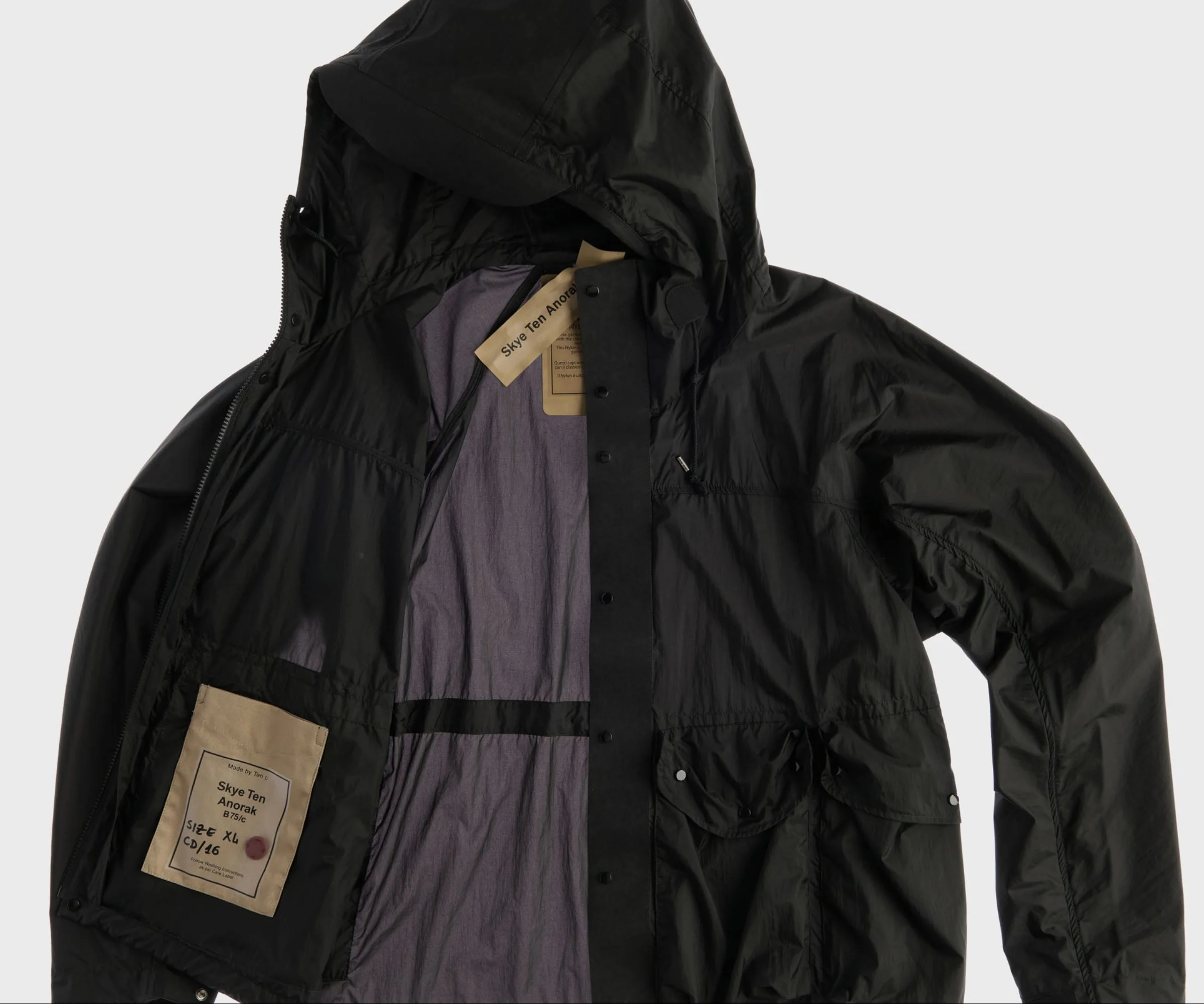 Ten C Black Skye Ten Anorak Jacket - Image 2
