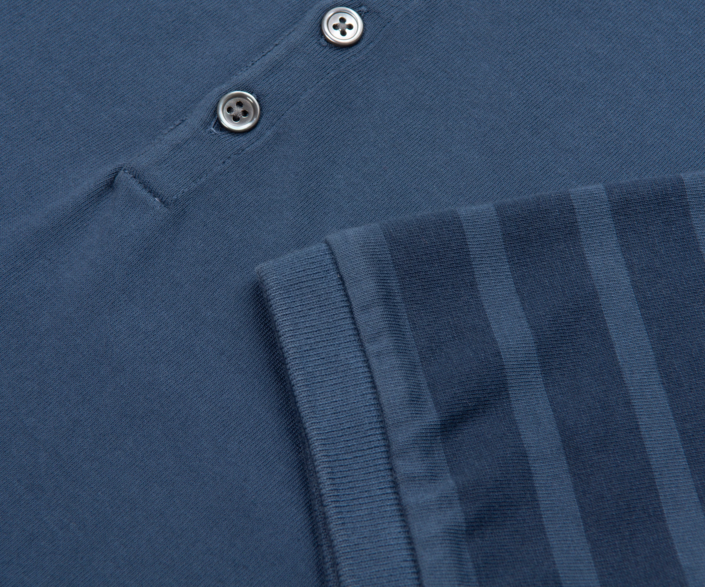 Thom Browne Overdyed Jersey 4-Bar Polo Ink - Image 4