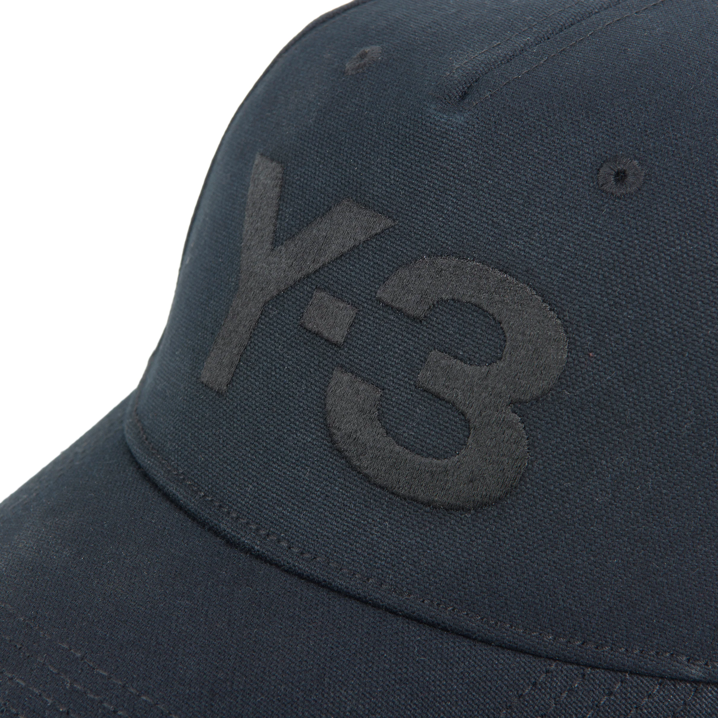 Y-3 All Black Large Logo Cap - Image 2