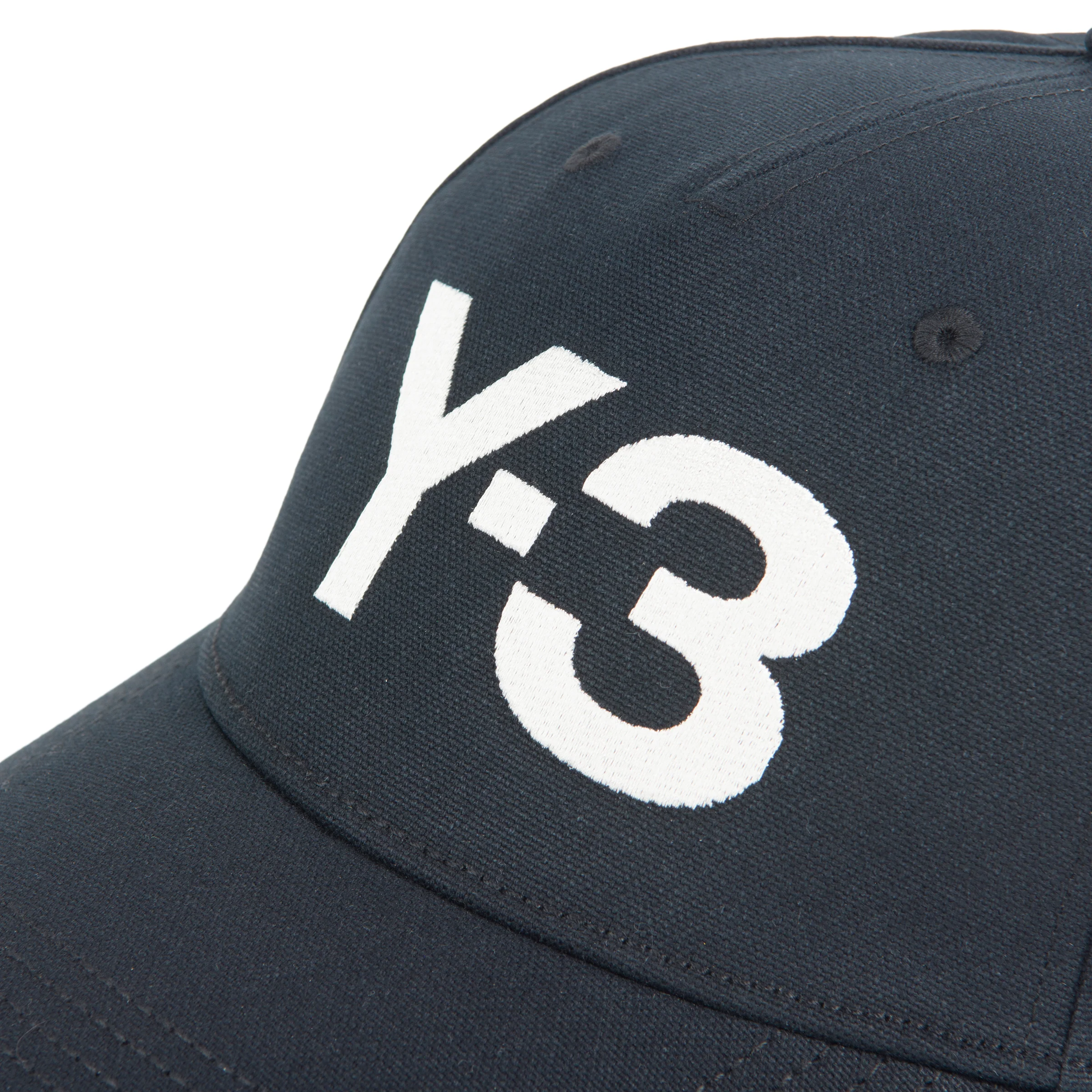 Y-3 Black/White Large Logo Cap - Image 2